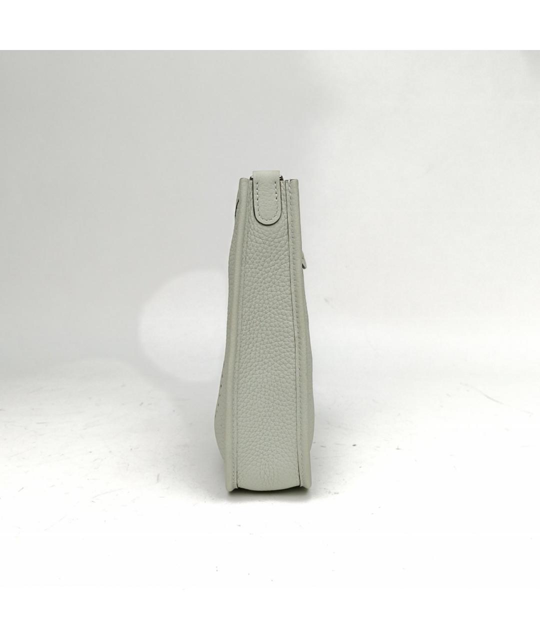 HERMES Серая кожаная сумка через плечо, фото 8
