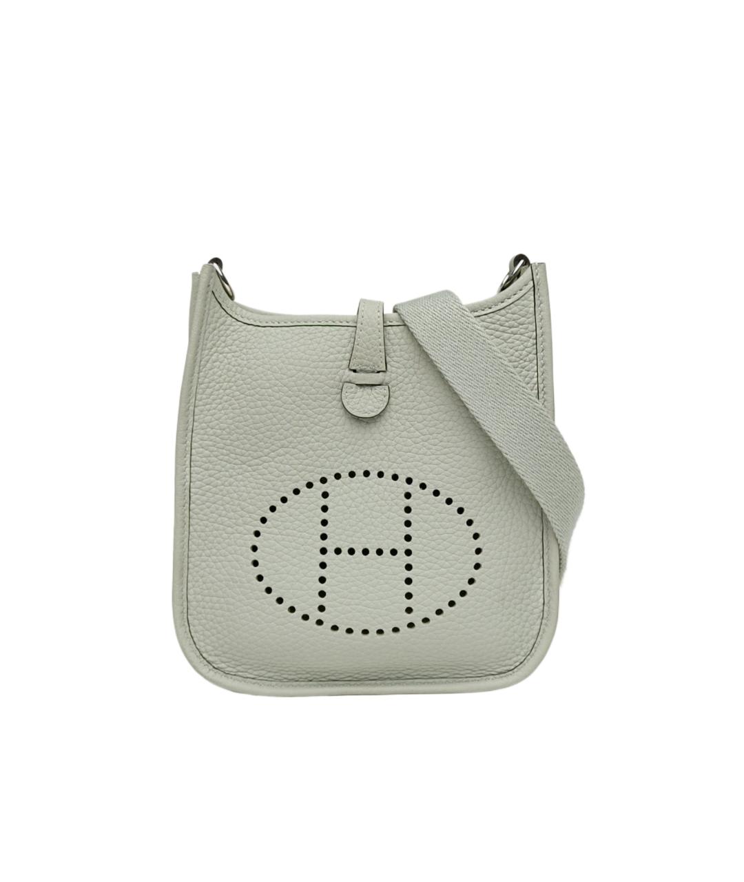 HERMES Серая кожаная сумка через плечо, фото 1