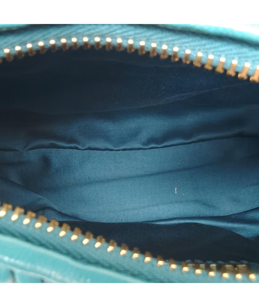 MIU MIU Бирюзовая кожаная сумка через плечо, фото 8