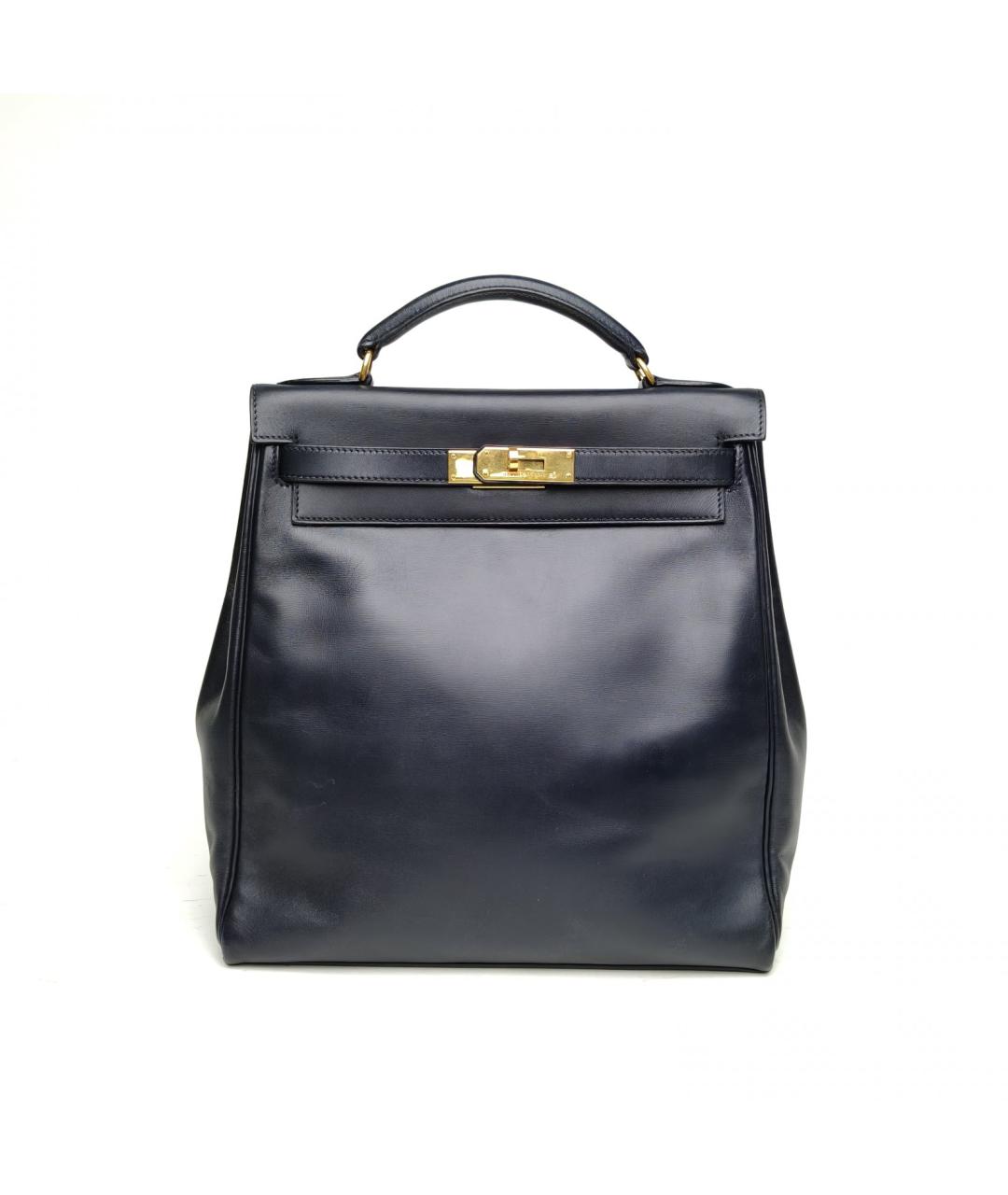 HERMES Темно-синий кожаный рюкзак, фото 5