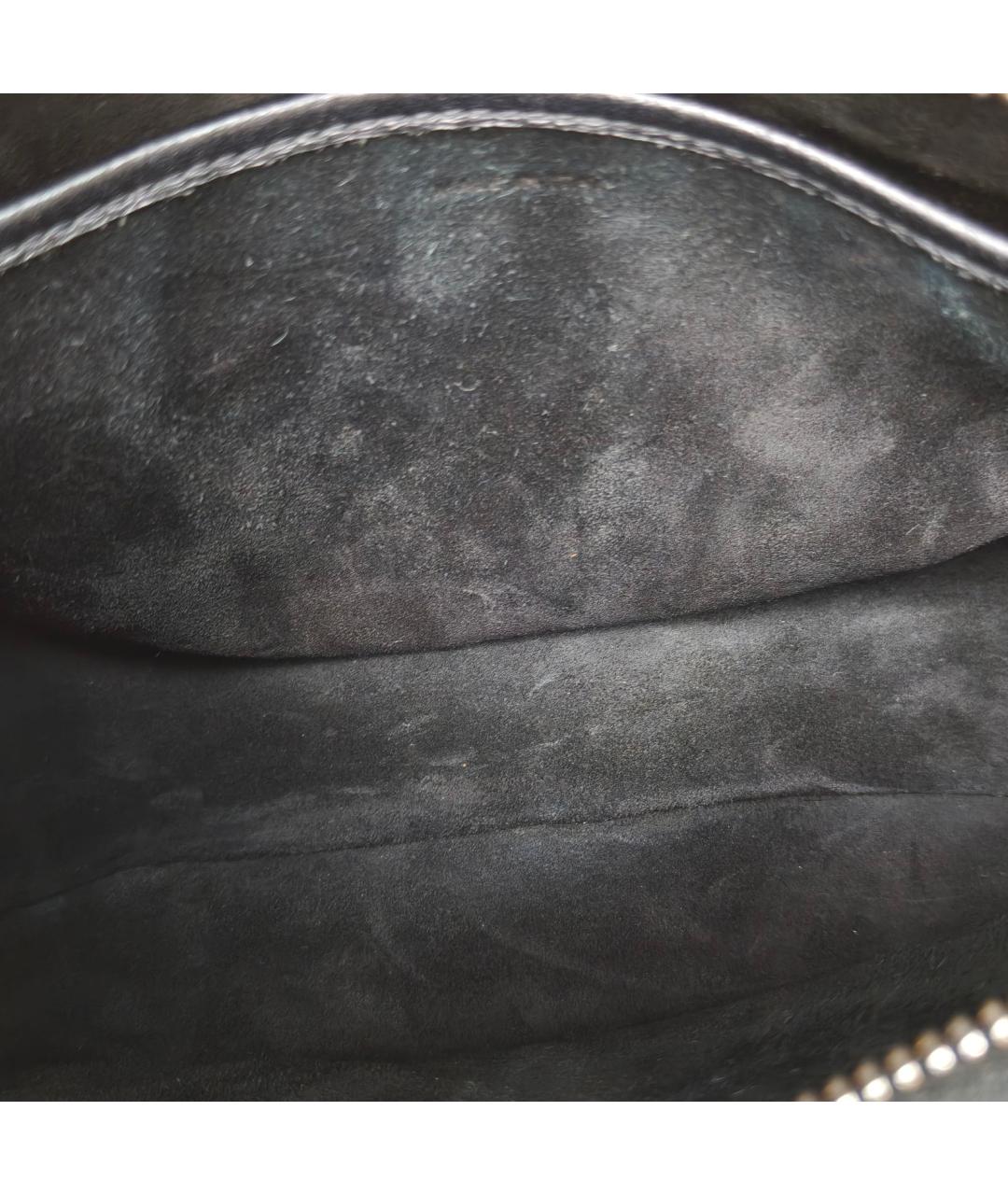 CELINE Черная кожаная сумка с короткими ручками, фото 7