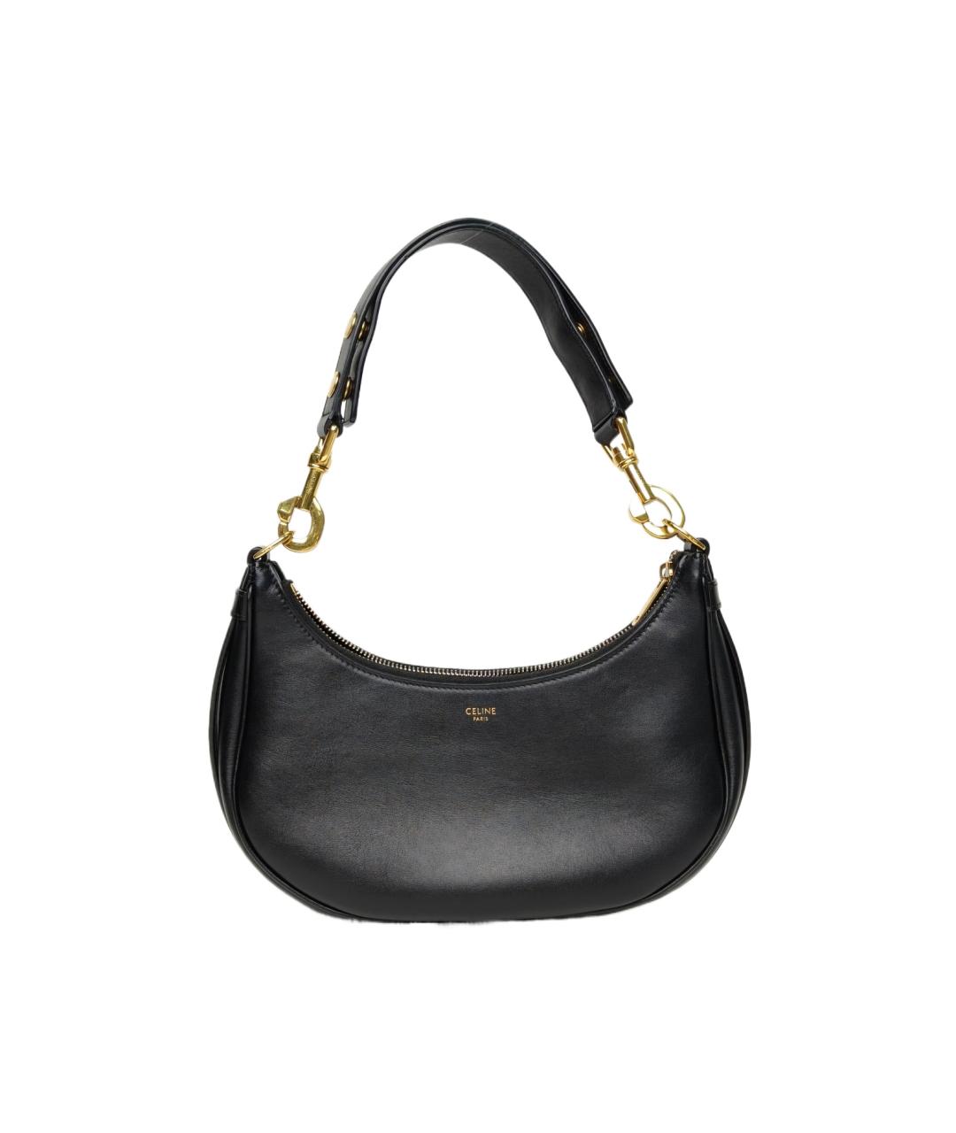 CELINE Черная кожаная сумка с короткими ручками, фото 10