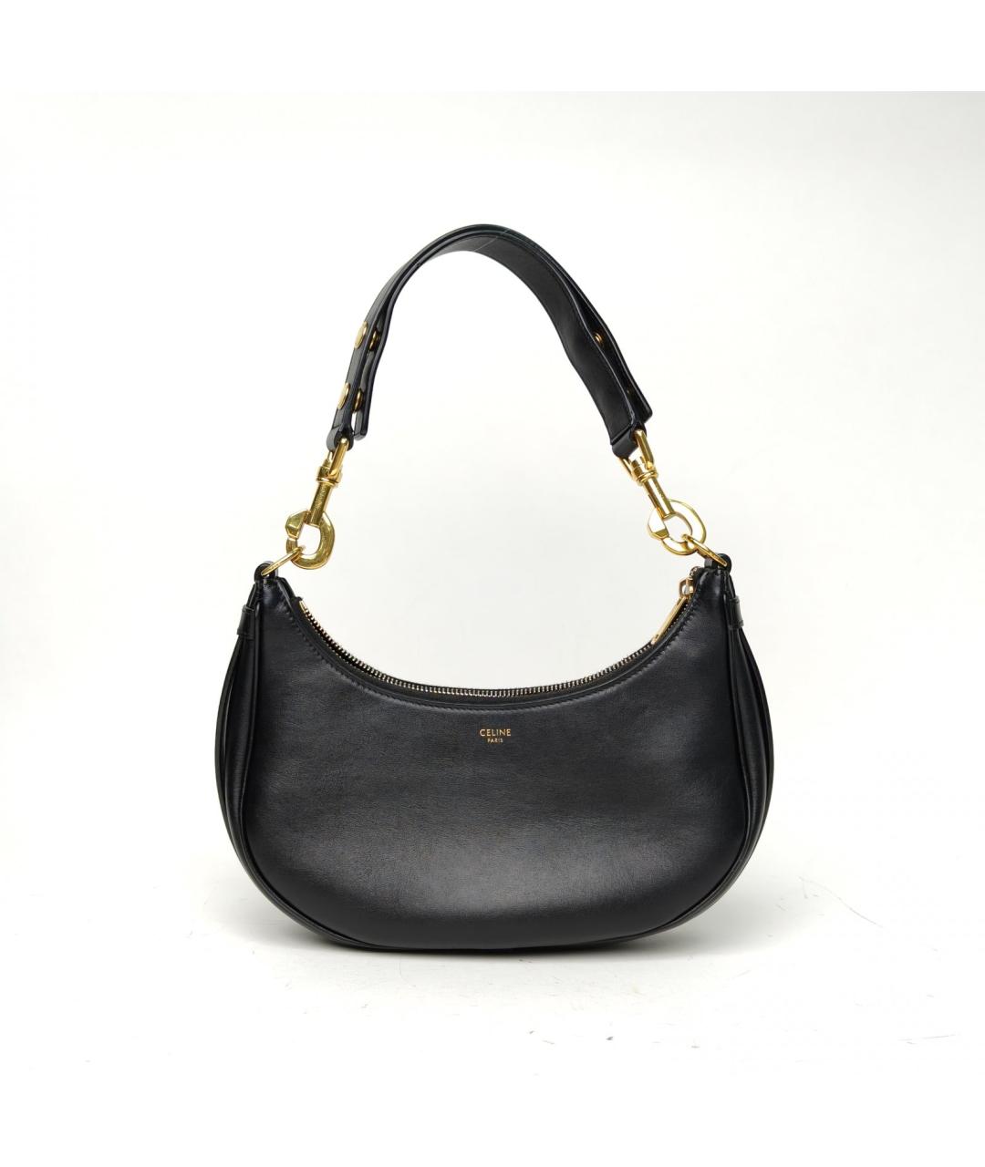 CELINE Черная кожаная сумка с короткими ручками, фото 2