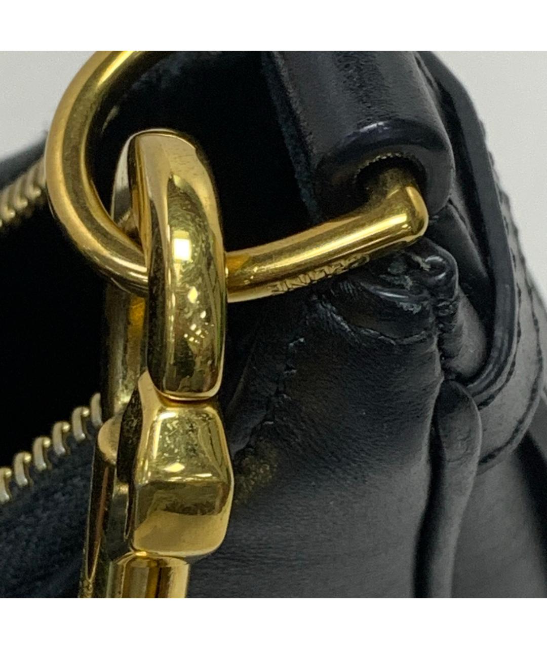 CELINE Черная кожаная сумка с короткими ручками, фото 9