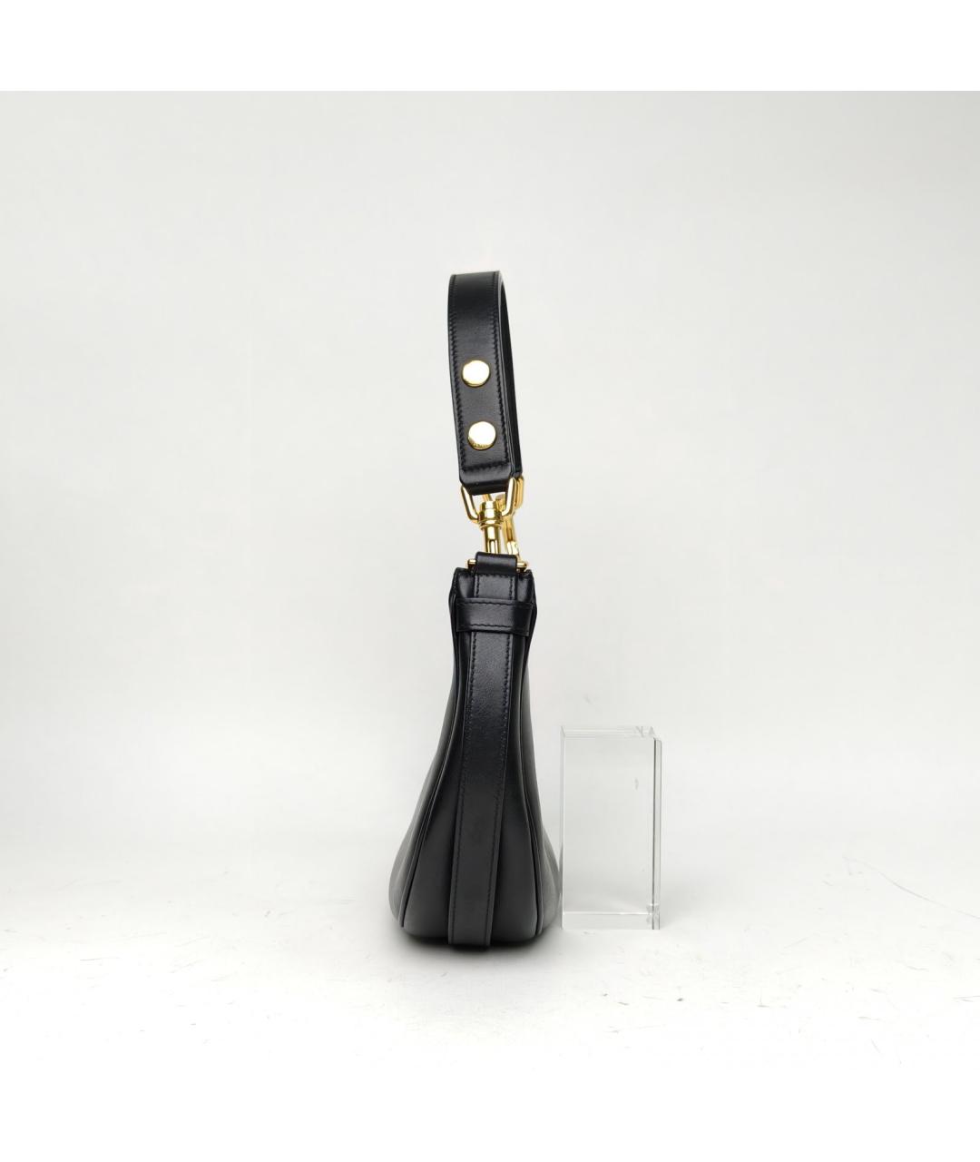 CELINE Черная кожаная сумка с короткими ручками, фото 3