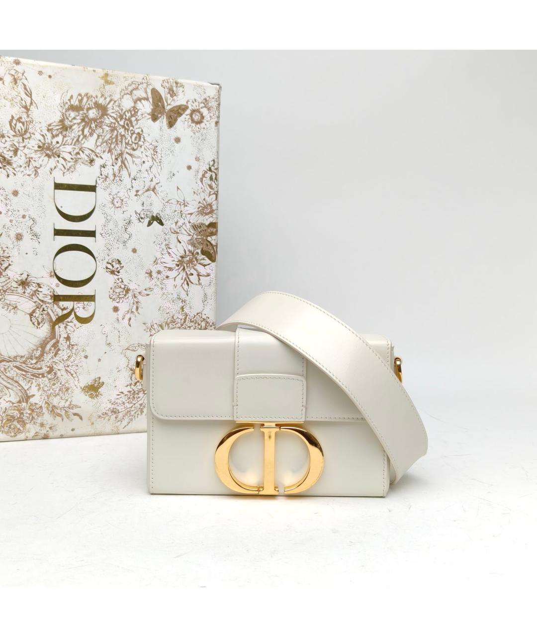 CHRISTIAN DIOR Белая кожаная сумка через плечо, фото 9