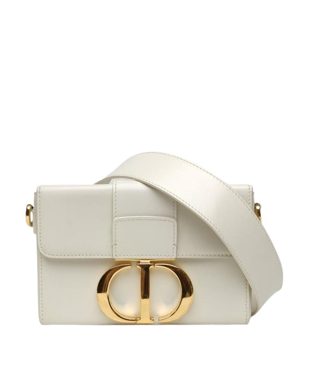 CHRISTIAN DIOR Белая кожаная сумка через плечо, фото 1