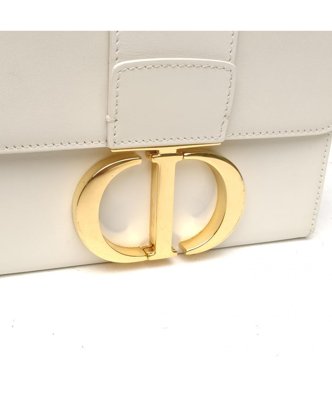 CHRISTIAN DIOR Белая кожаная сумка через плечо, фото 7