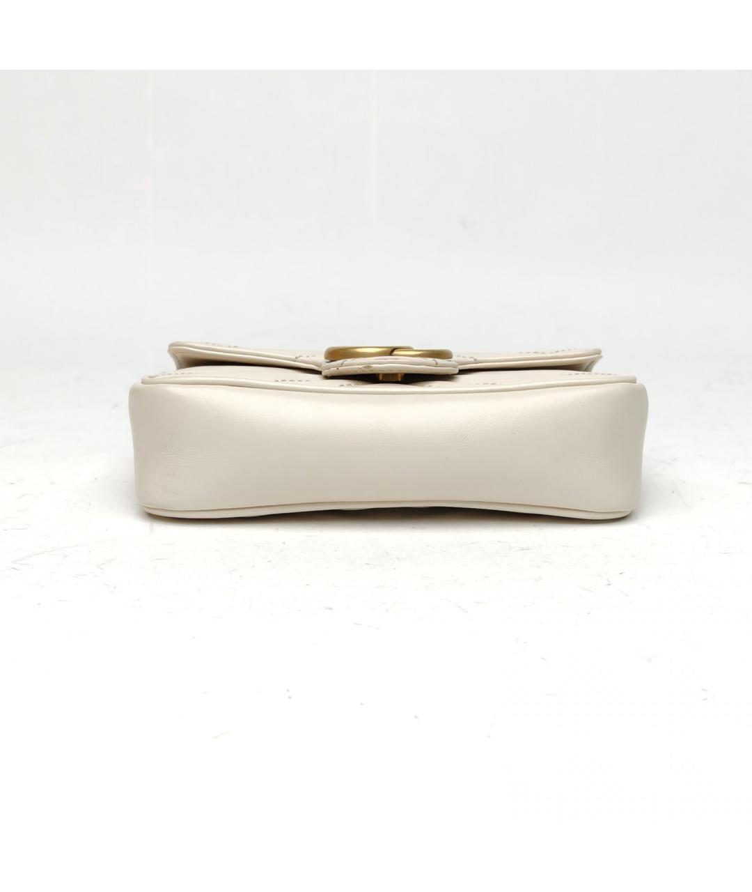 GUCCI Белая кожаная сумка через плечо, фото 6
