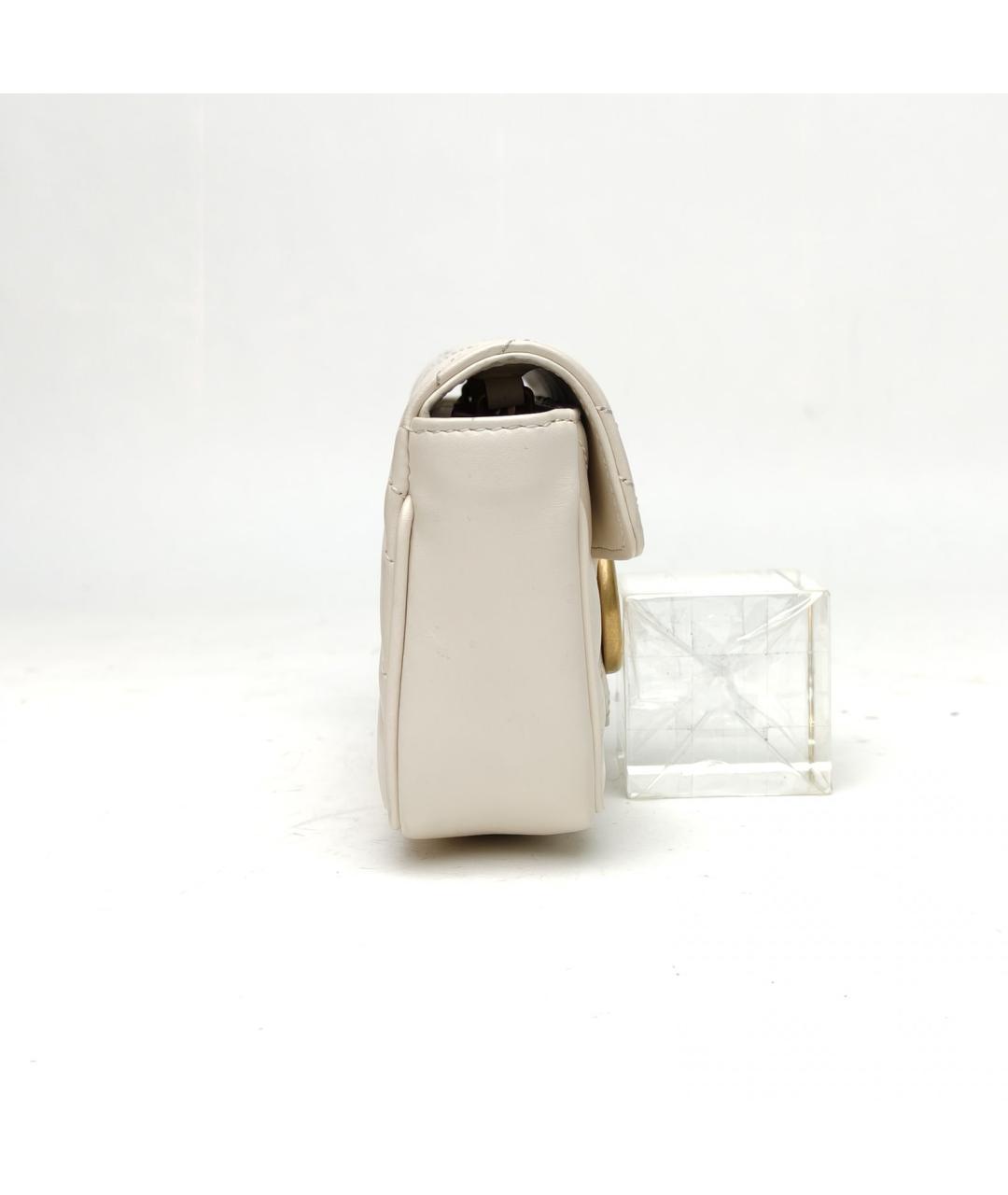 GUCCI Белая кожаная сумка через плечо, фото 5