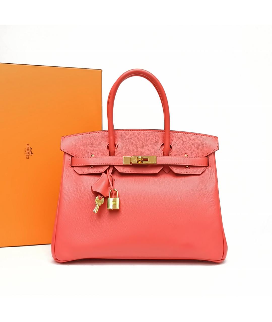 HERMES Коралловая сумка через плечо, фото 9