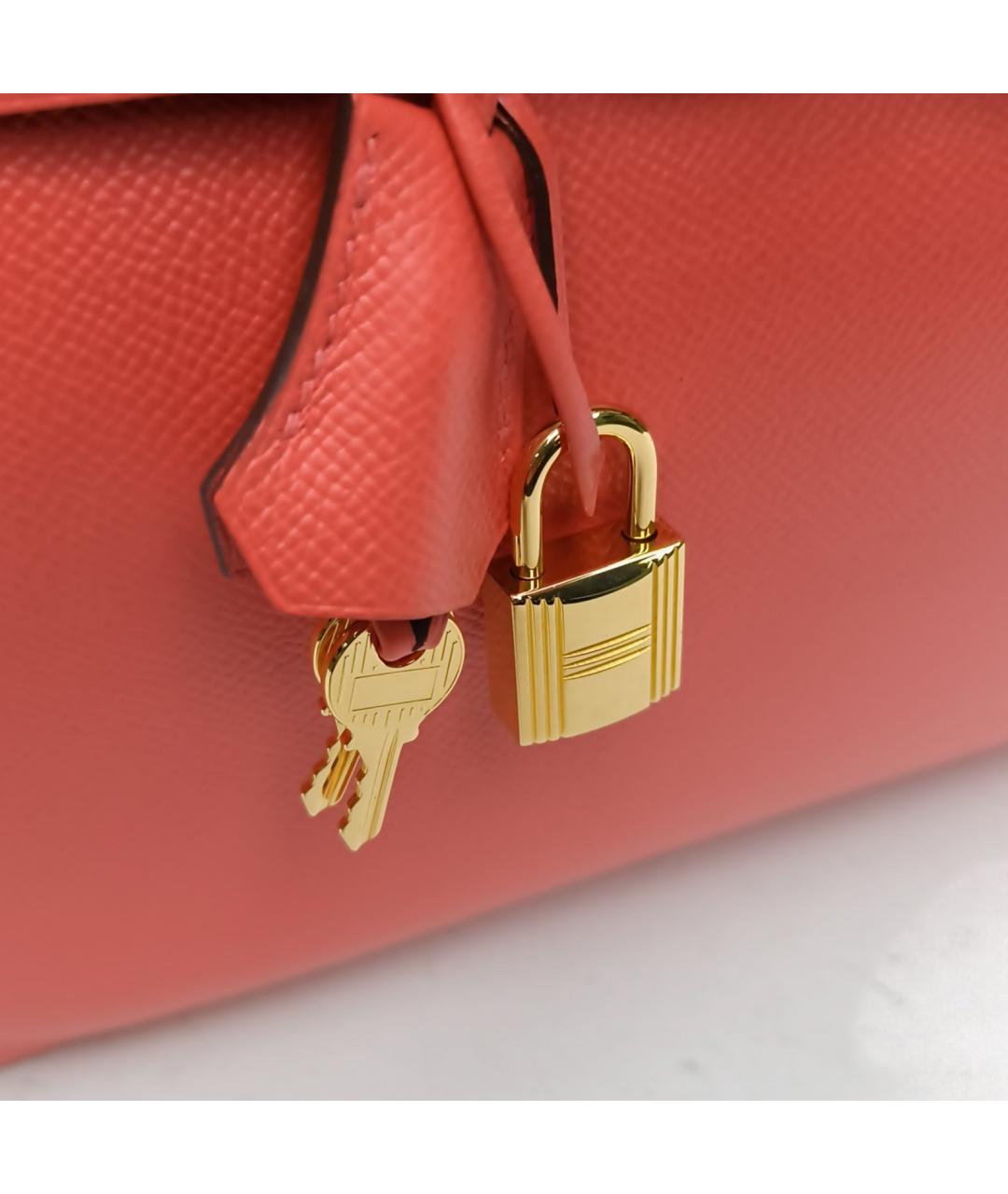 HERMES Коралловая сумка через плечо, фото 7