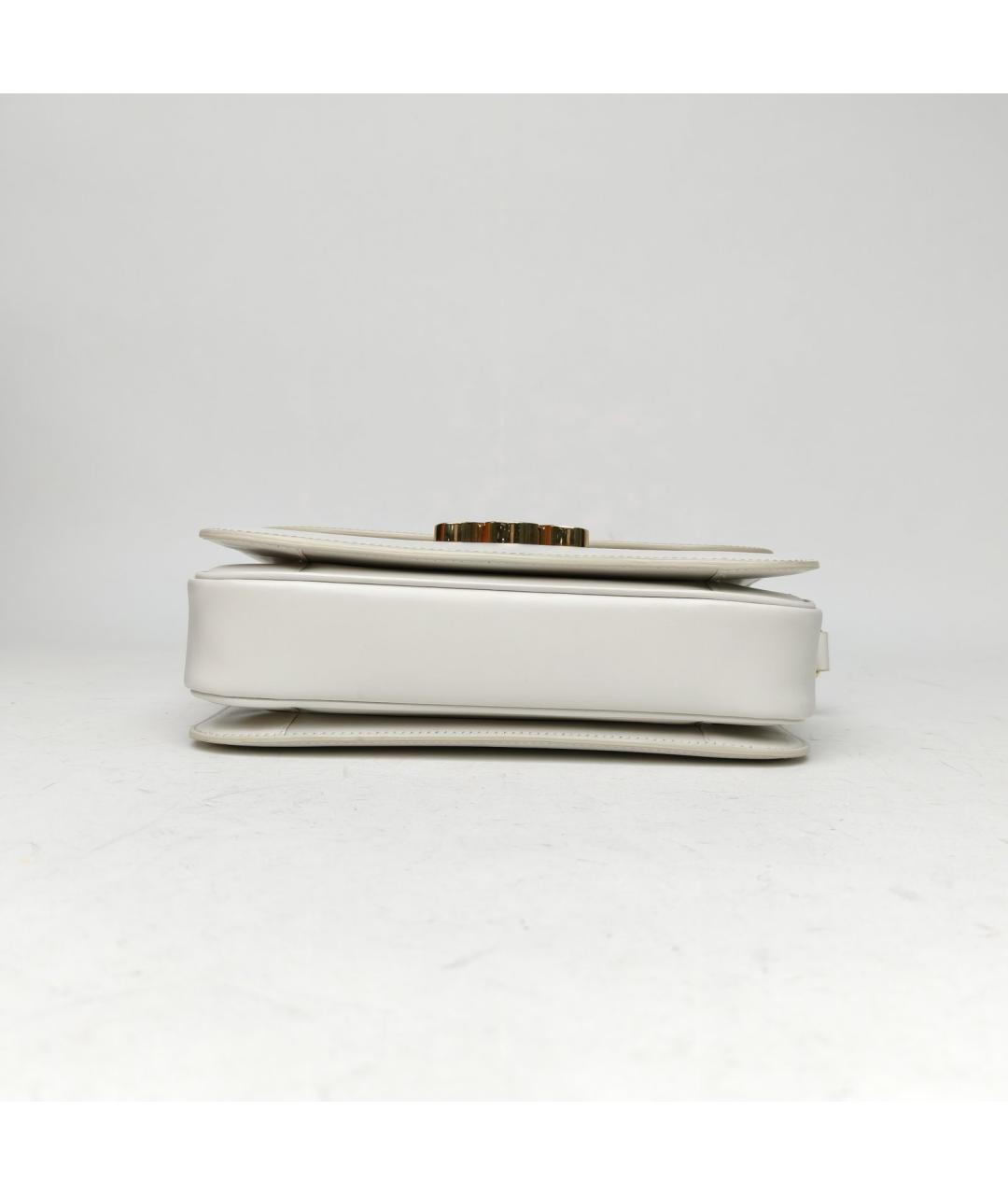 CELINE Белая кожаная сумка через плечо, фото 6