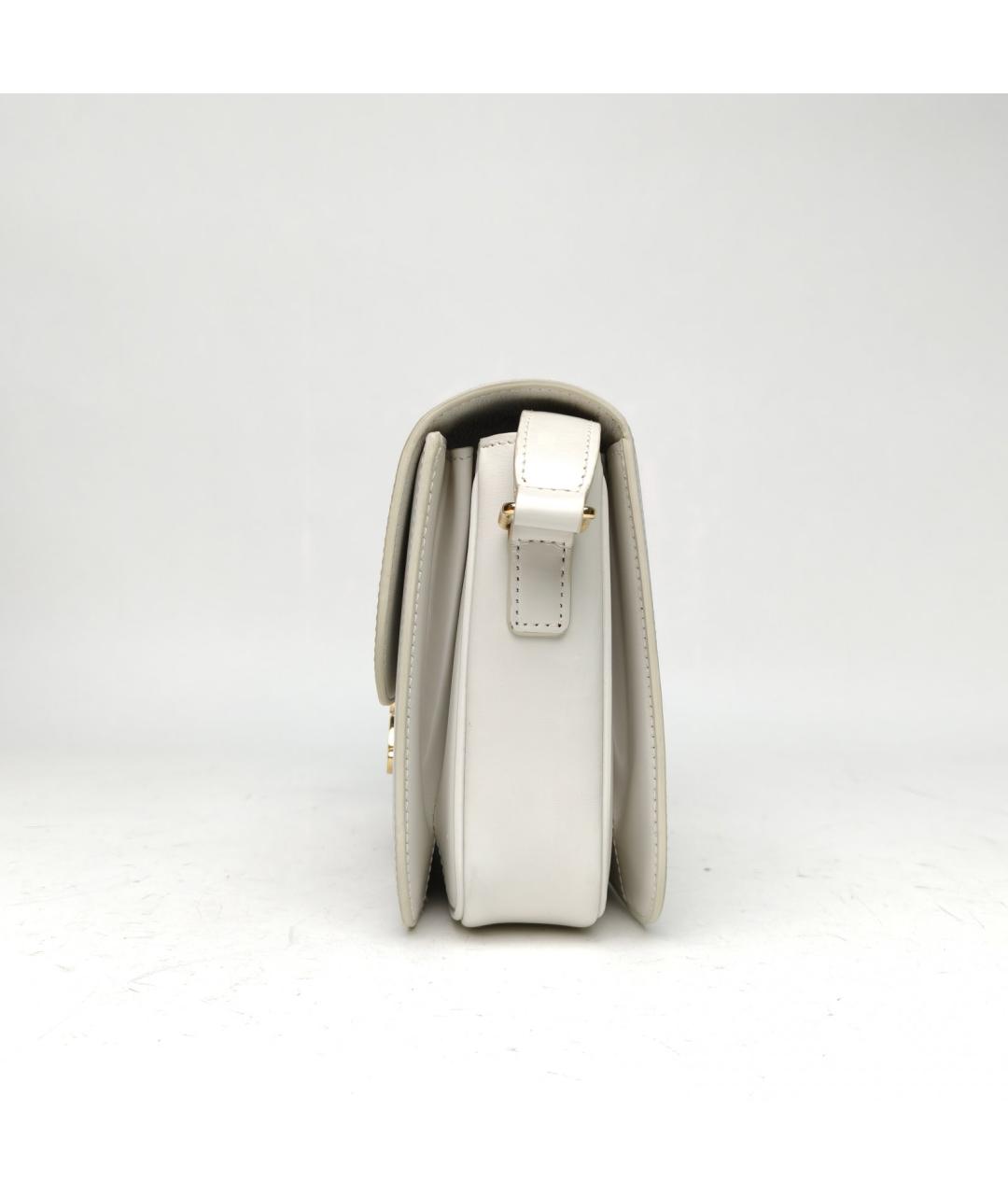 CELINE Белая кожаная сумка через плечо, фото 5