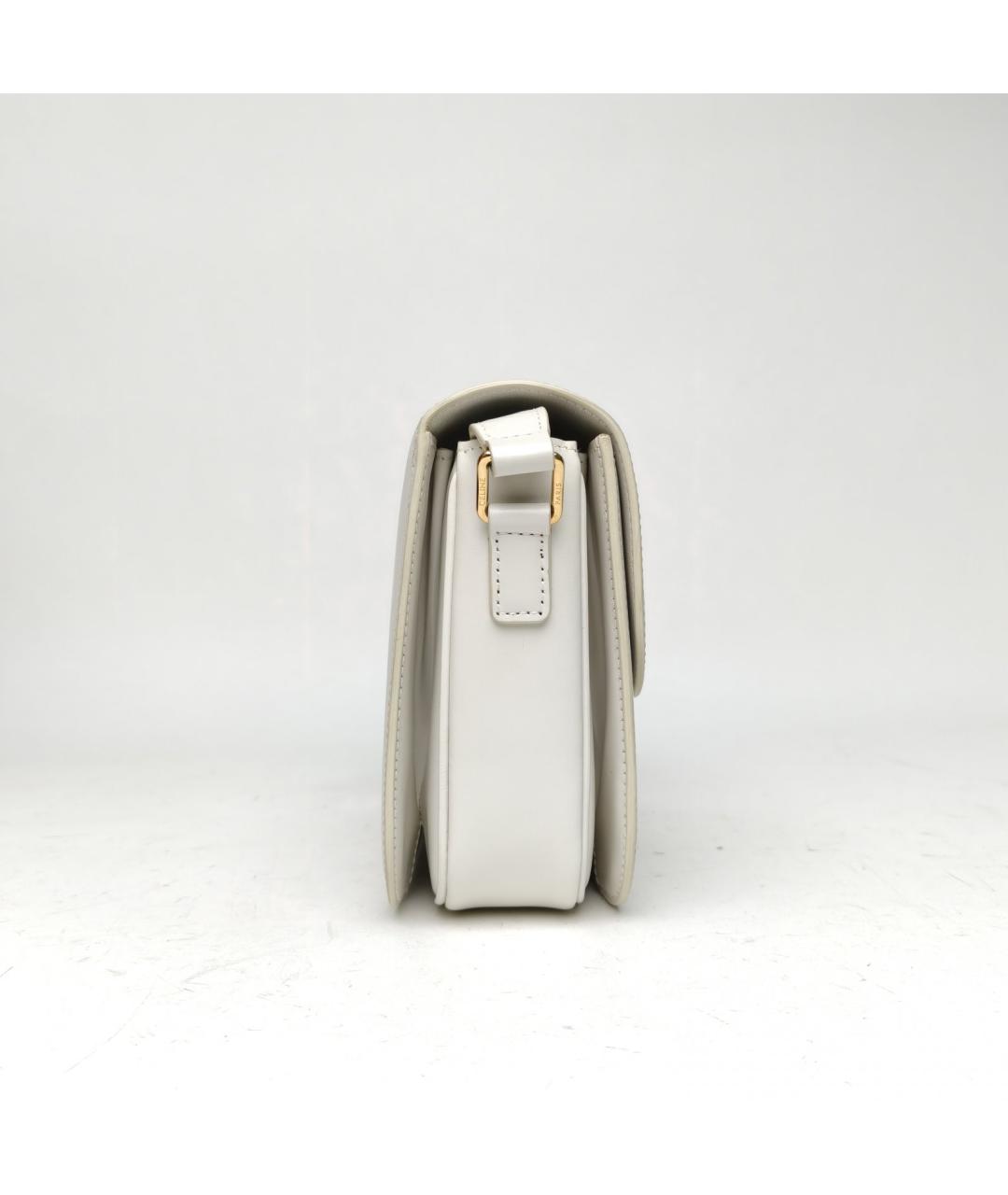CELINE Белая кожаная сумка через плечо, фото 3