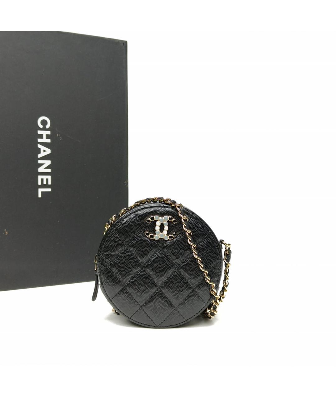 CHANEL Черная кожаная сумка через плечо, фото 9