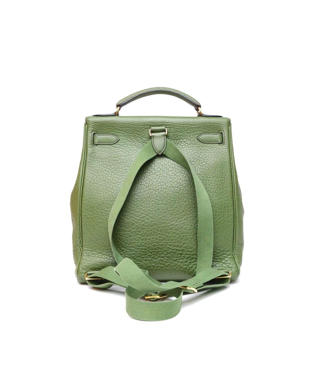 HERMES Зеленый рюкзак, фото 4
