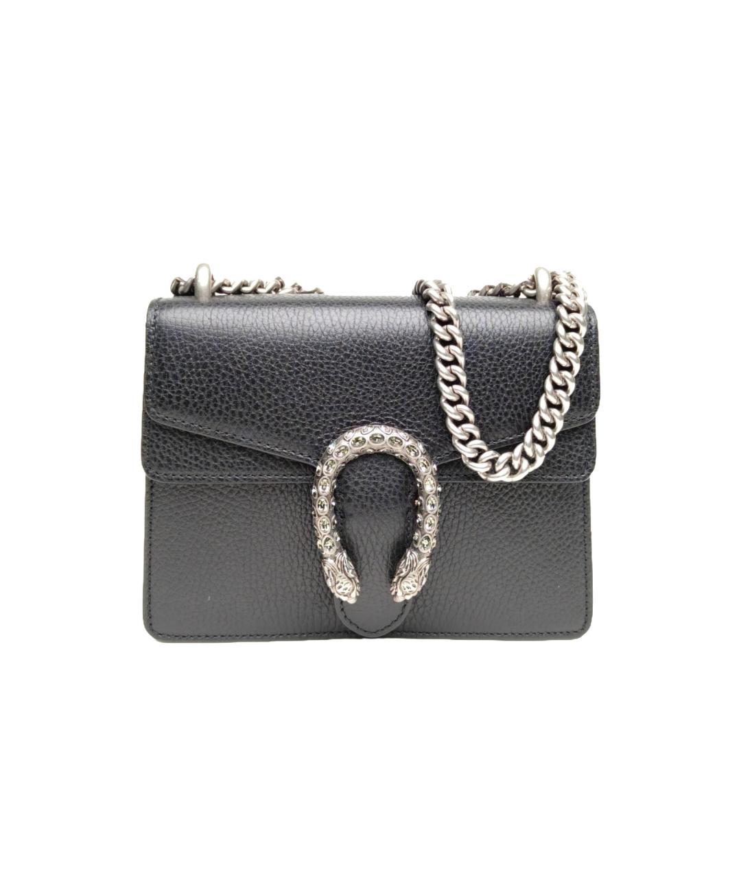 GUCCI Черная кожаная сумка через плечо, фото 2