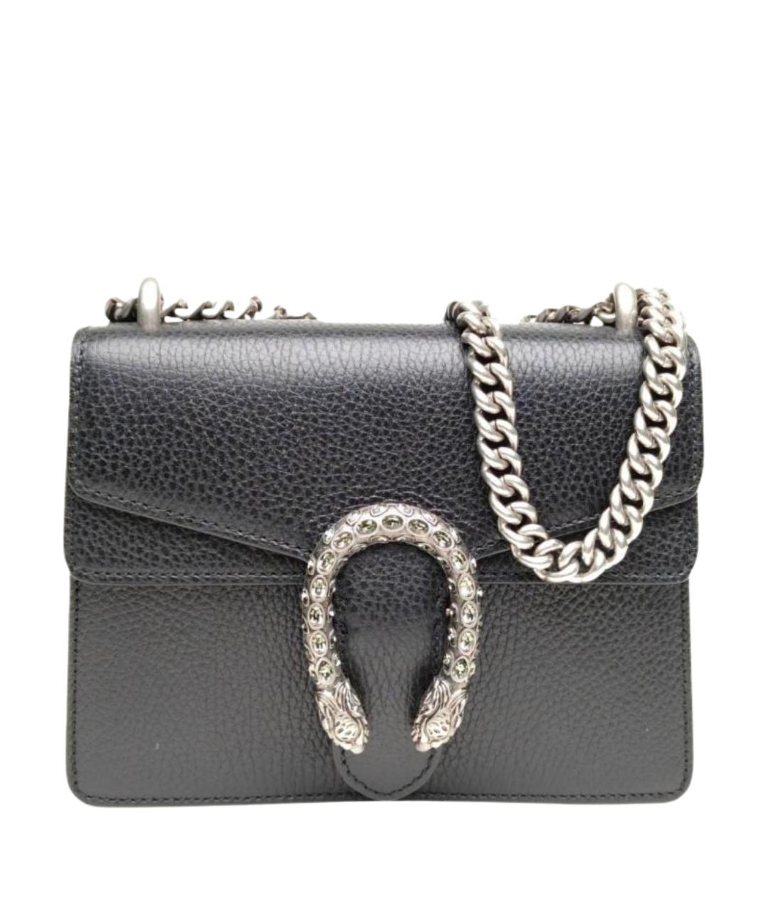 GUCCI Черная кожаная сумка через плечо, фото 1