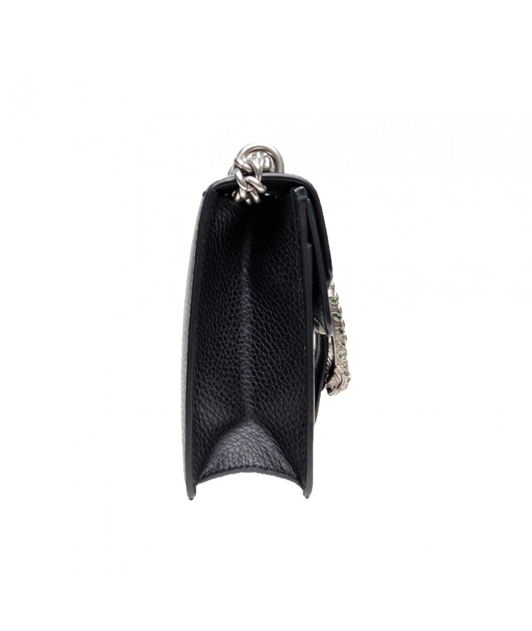 GUCCI Черная кожаная сумка через плечо, фото 3