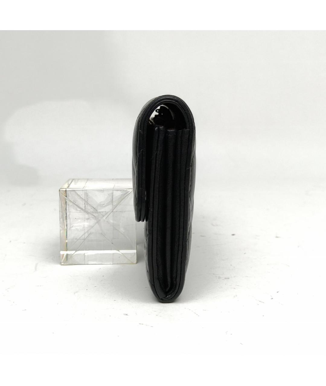 CHANEL Черный кожаный кошелек, фото 2