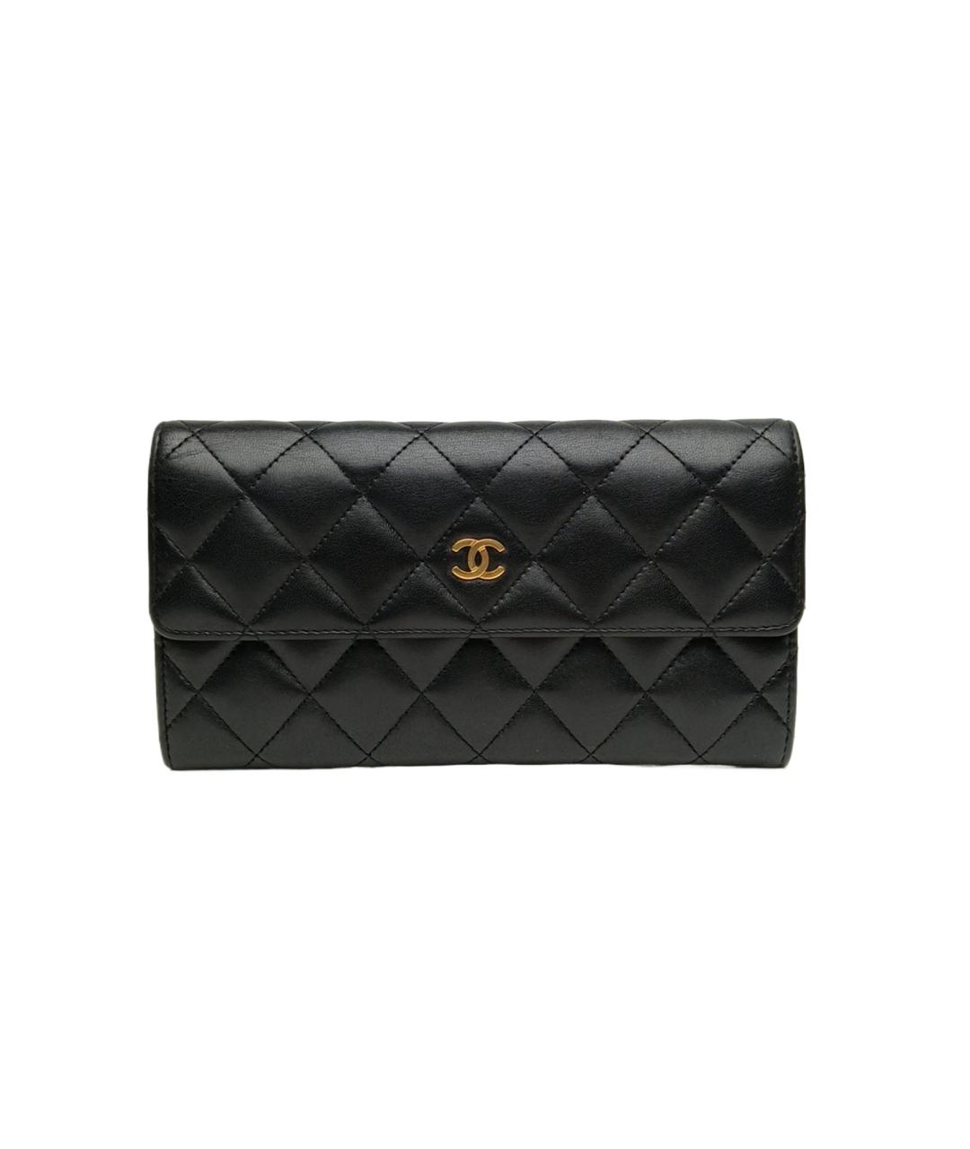 CHANEL Черный кожаный кошелек, фото 9