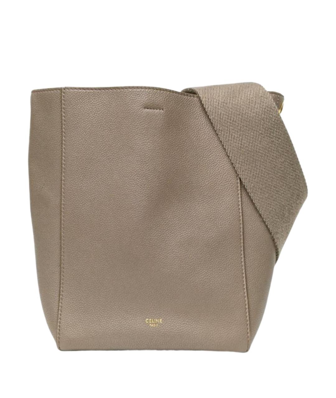 CELINE Серая кожаная сумка тоут, фото 1