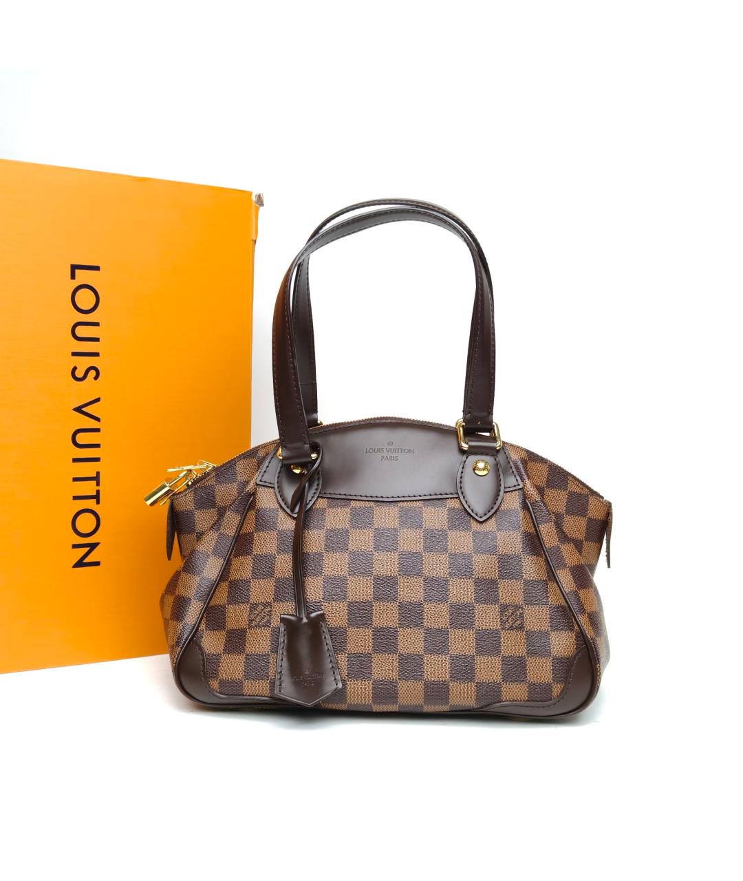 LOUIS VUITTON Коричневая сумка с короткими ручками, фото 9