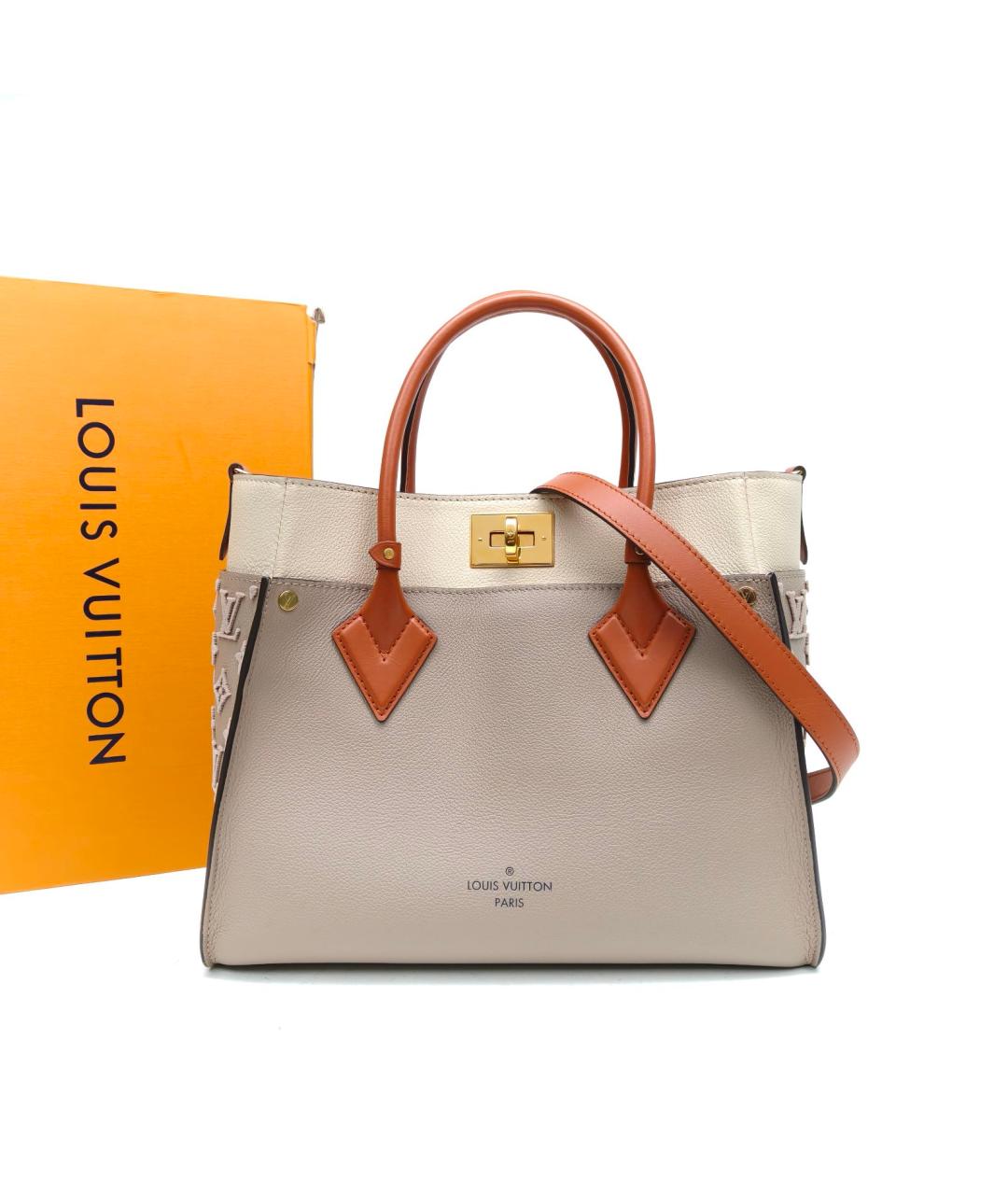 LOUIS VUITTON Кожаная сумка с короткими ручками, фото 9