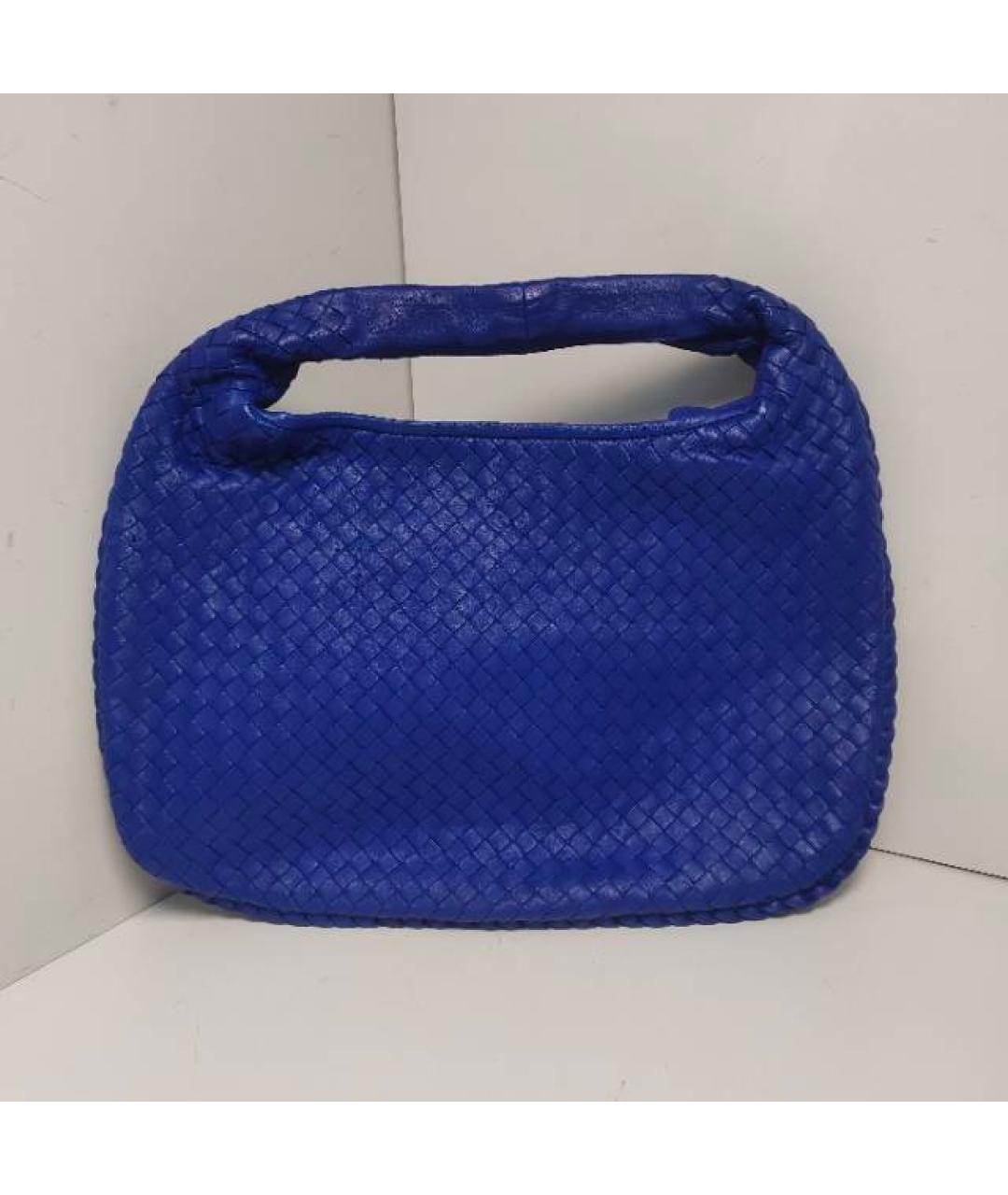 BOTTEGA VENETA Синяя кожаная сумка с короткими ручками, фото 8