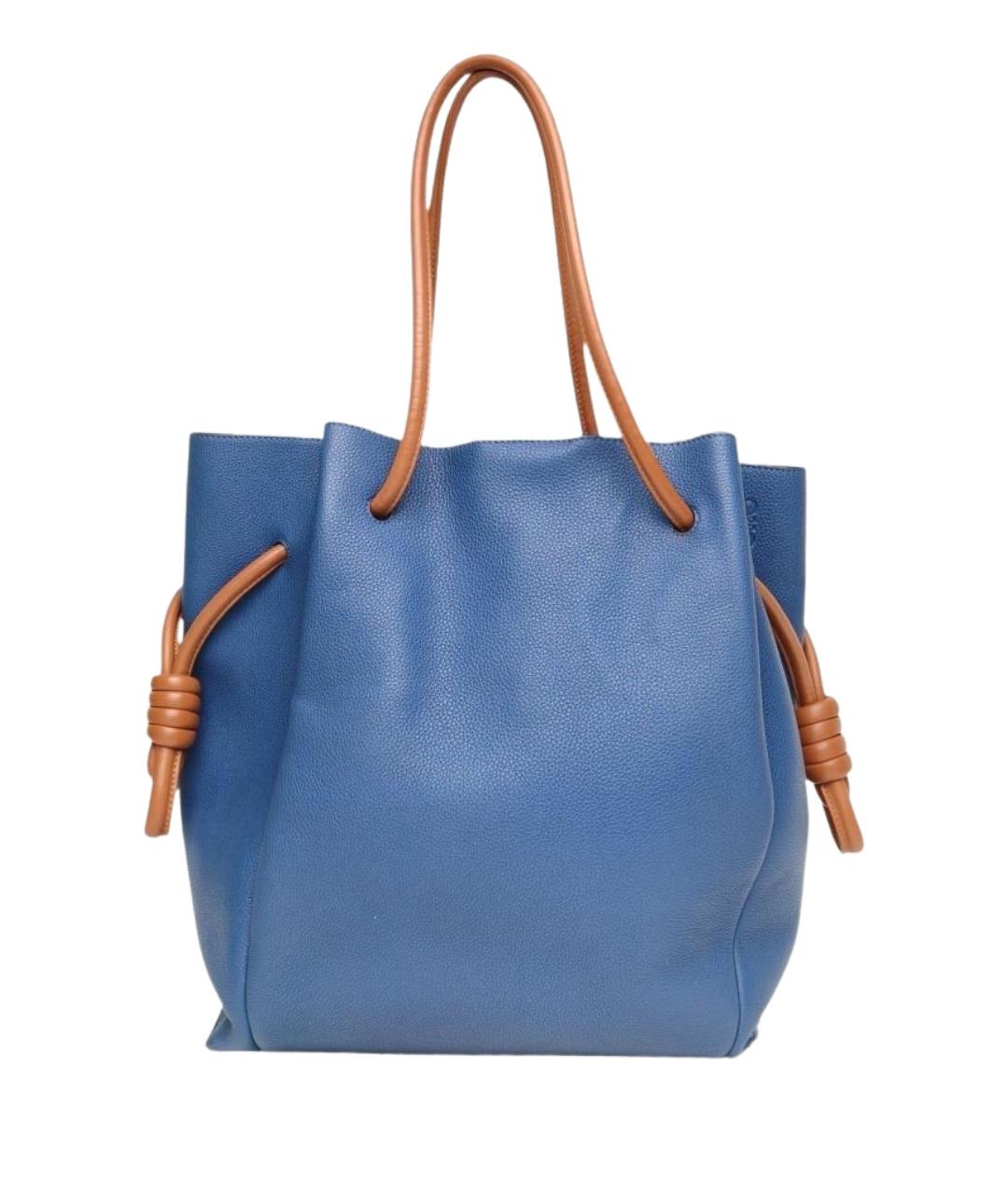 LOEWE Синяя кожаная сумка тоут, фото 1