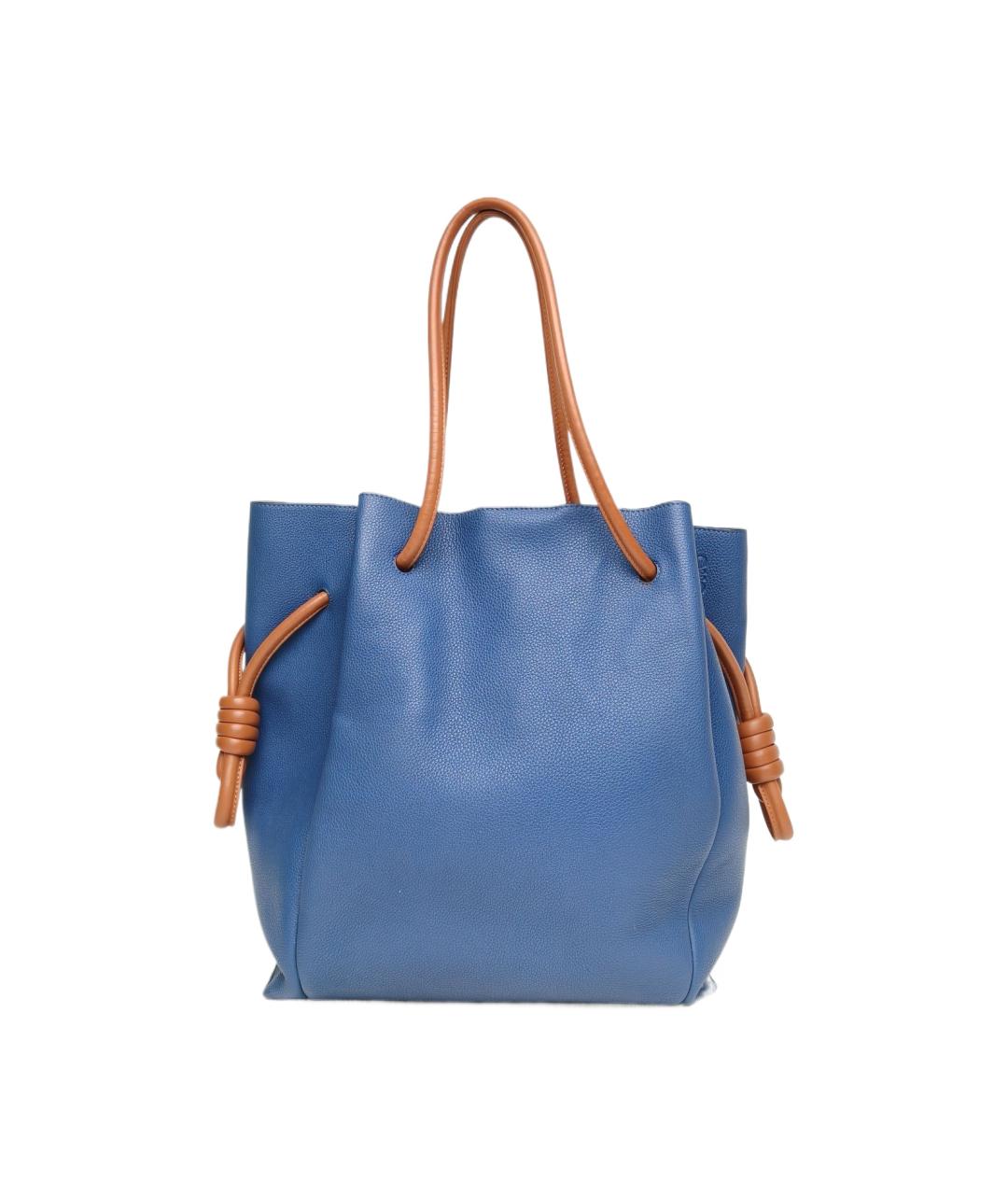 LOEWE Синяя кожаная сумка тоут, фото 10