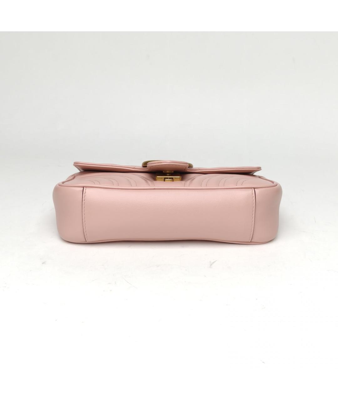 GUCCI Розовая кожаная сумка через плечо, фото 6