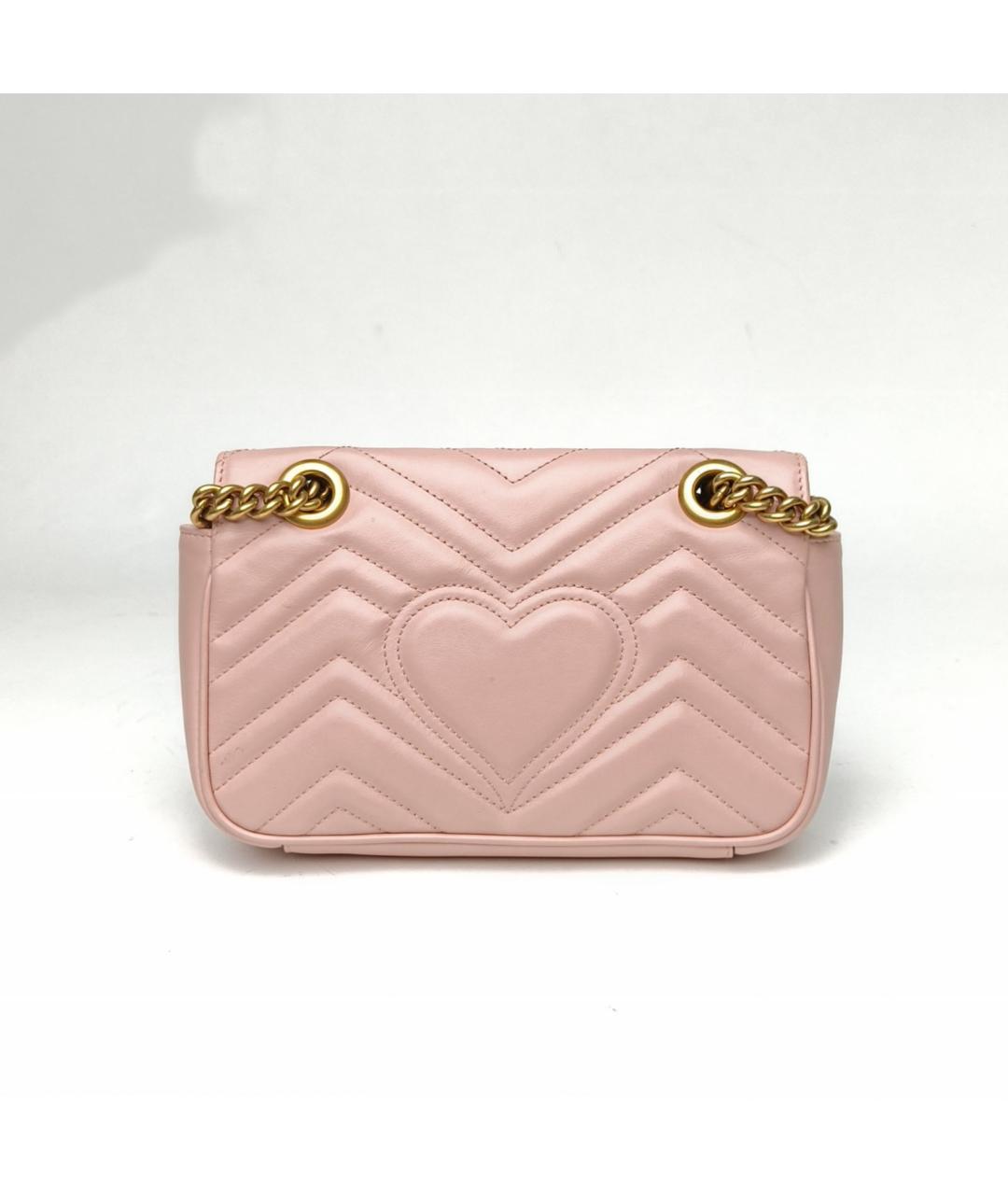 GUCCI Розовая кожаная сумка через плечо, фото 4