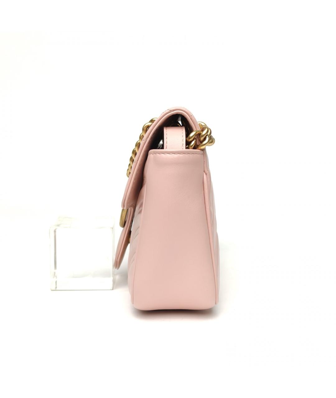 GUCCI Розовая кожаная сумка через плечо, фото 3