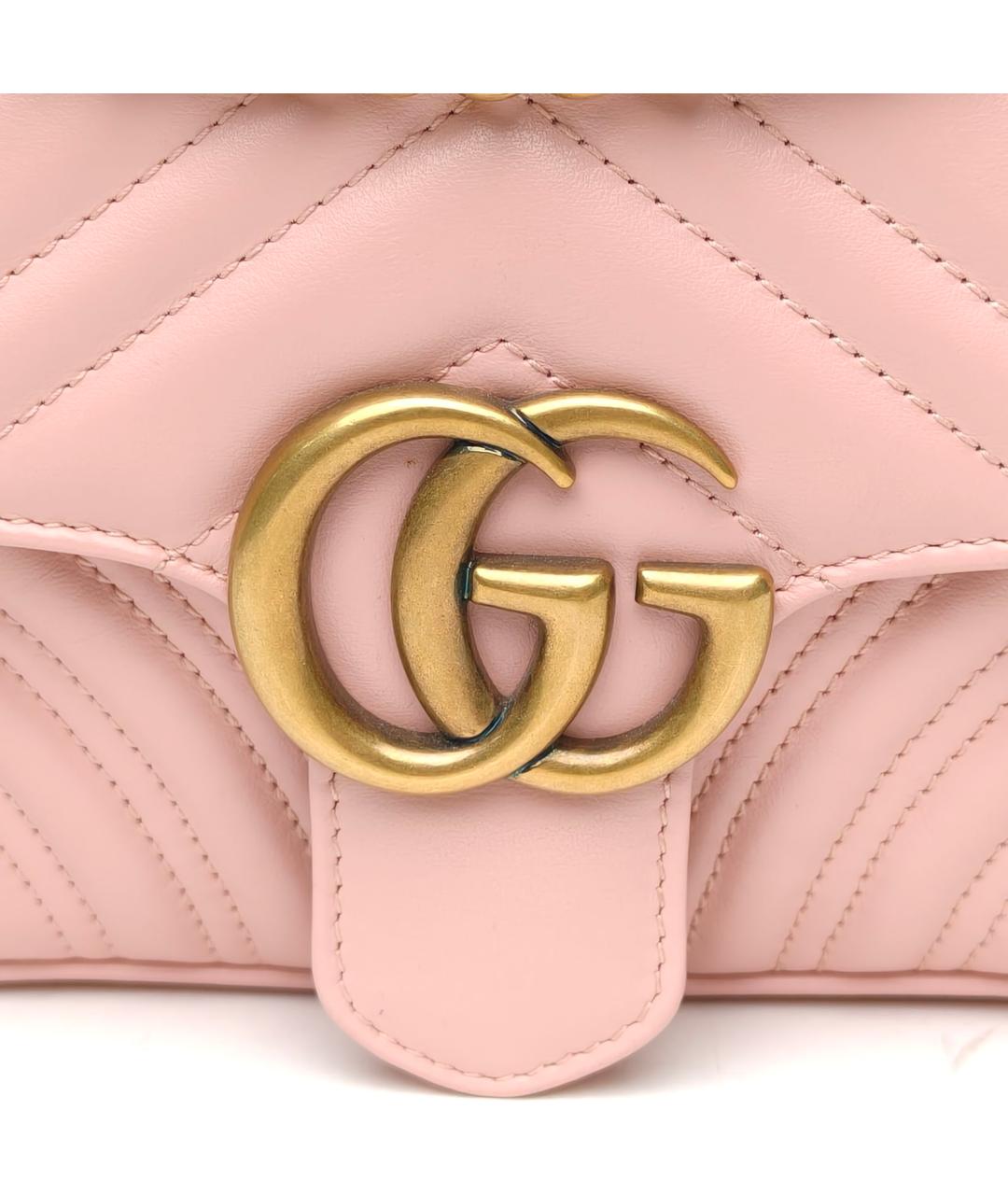 GUCCI Розовая кожаная сумка через плечо, фото 8