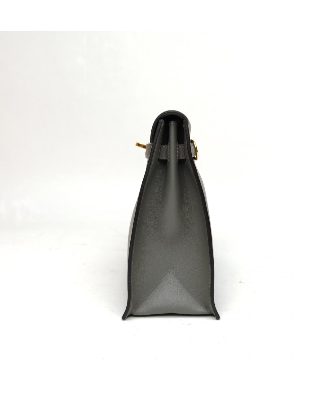 HERMES Серая сумка через плечо, фото 5