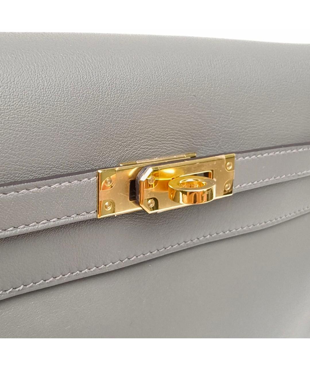 HERMES Серая сумка через плечо, фото 7