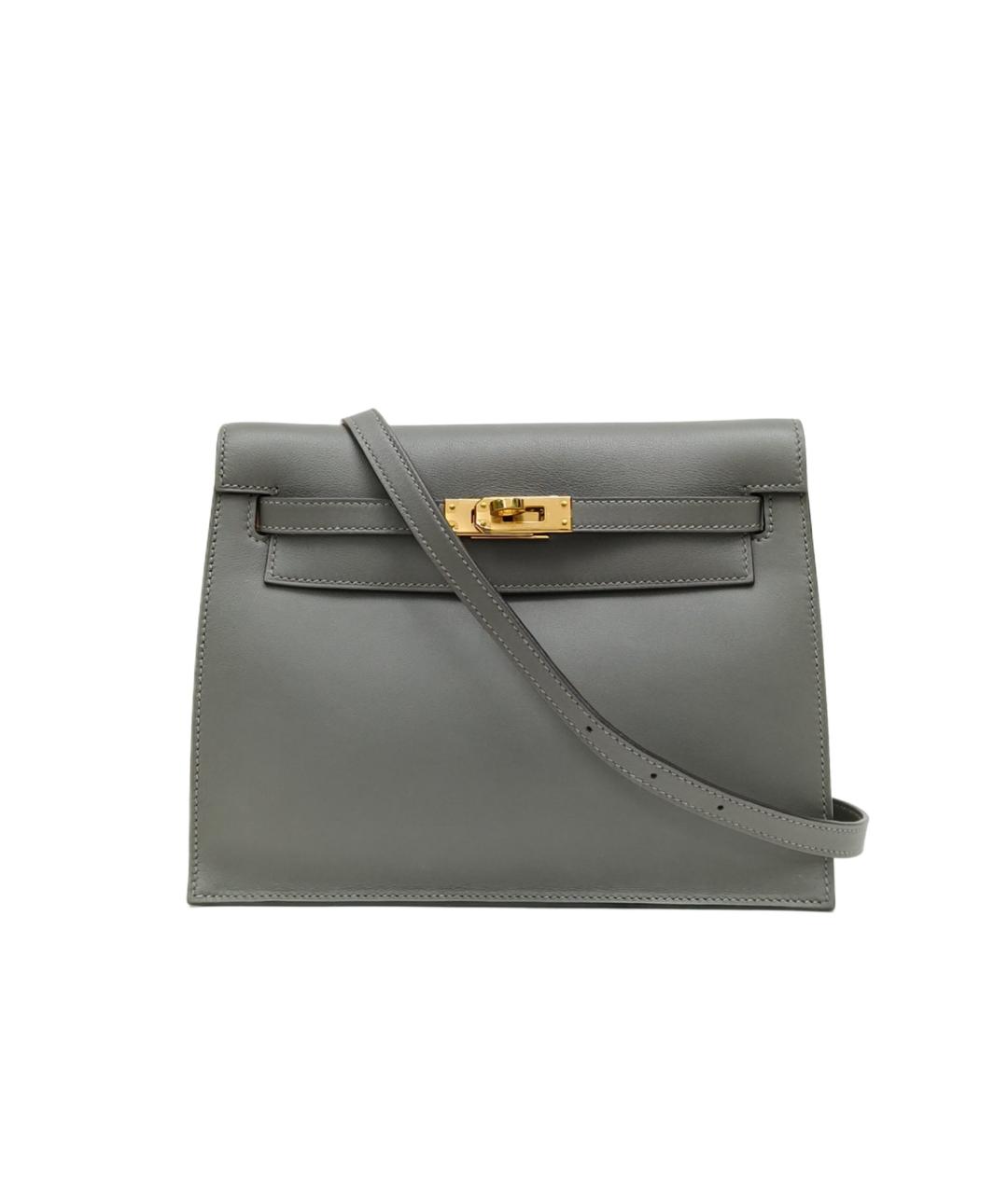 HERMES Серая сумка через плечо, фото 10