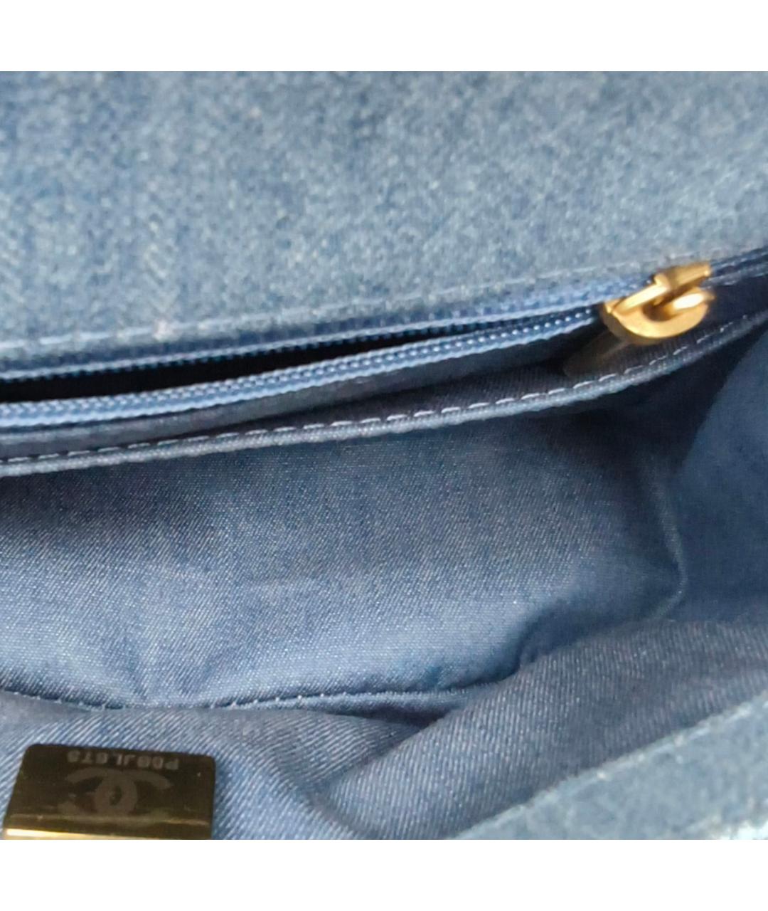 CHANEL Синяя деним сумка через плечо, фото 8