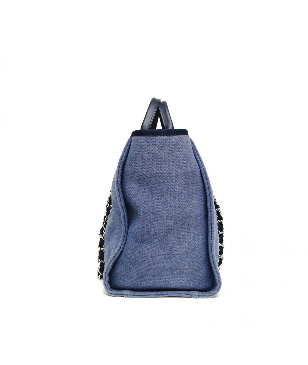 CHANEL Синяя сумка тоут, фото 5