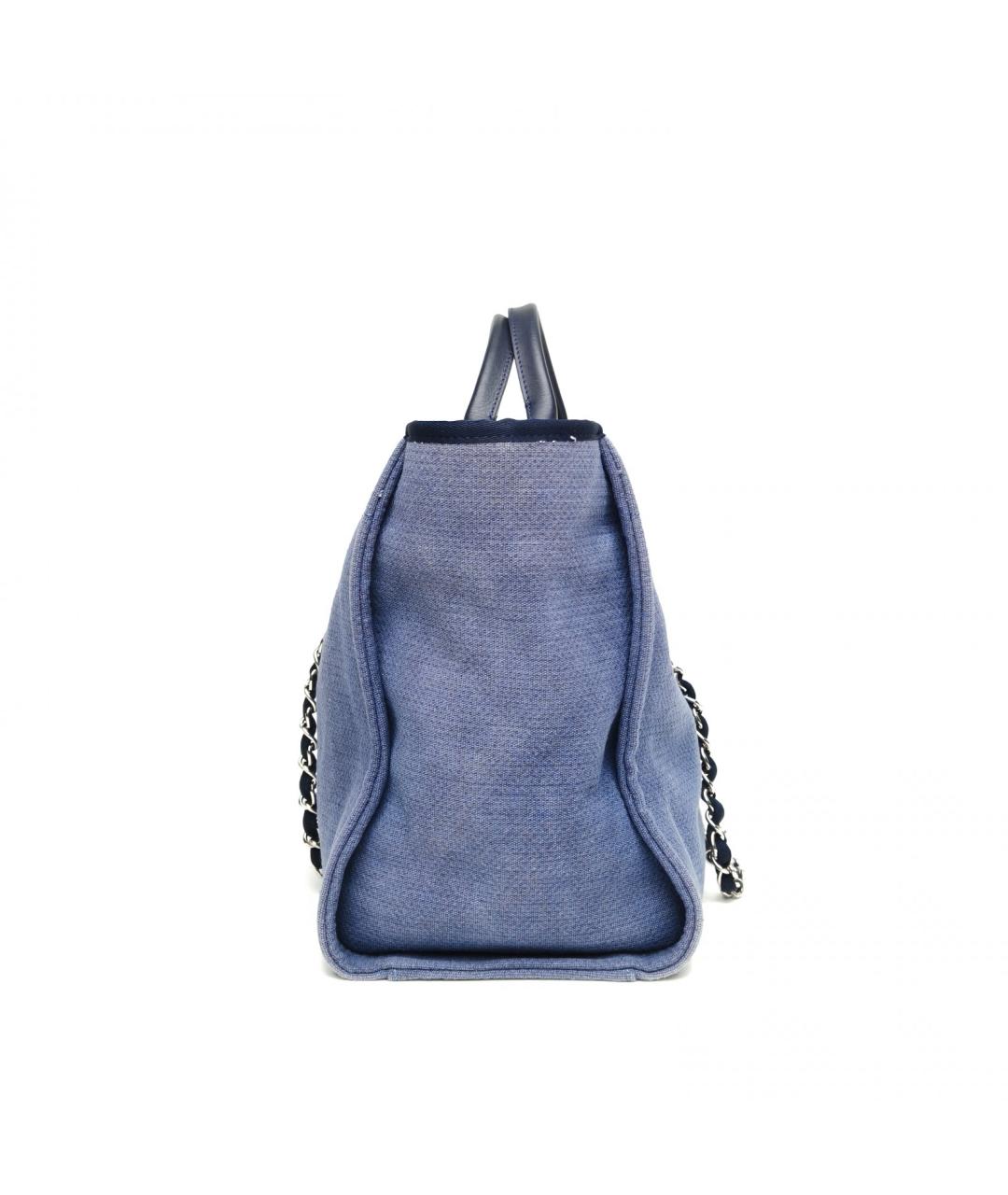 CHANEL Синяя сумка тоут, фото 3