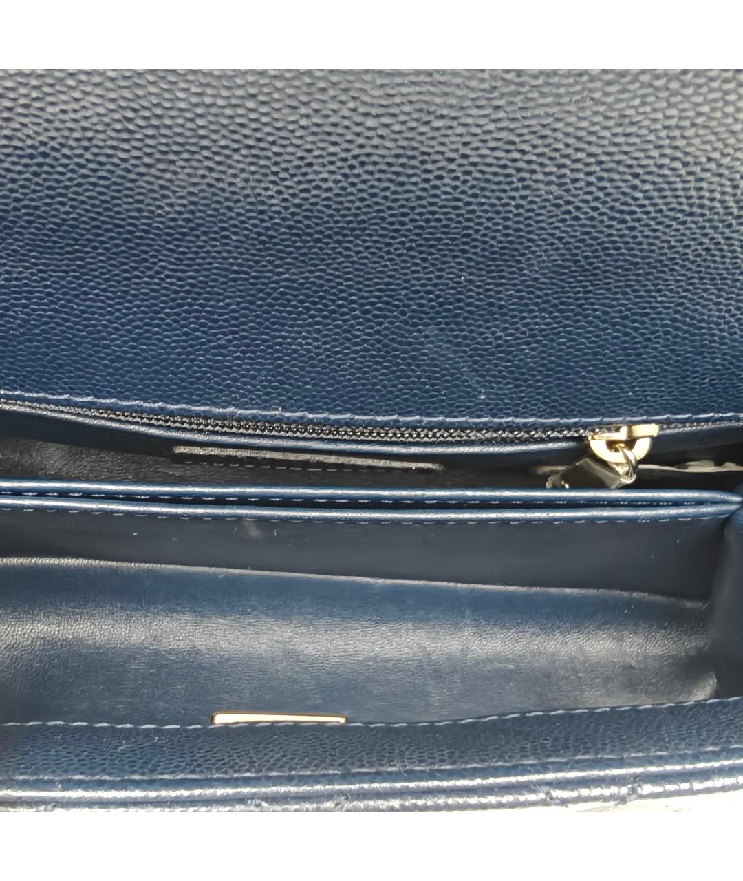 CHANEL Синяя сумка с короткими ручками, фото 7