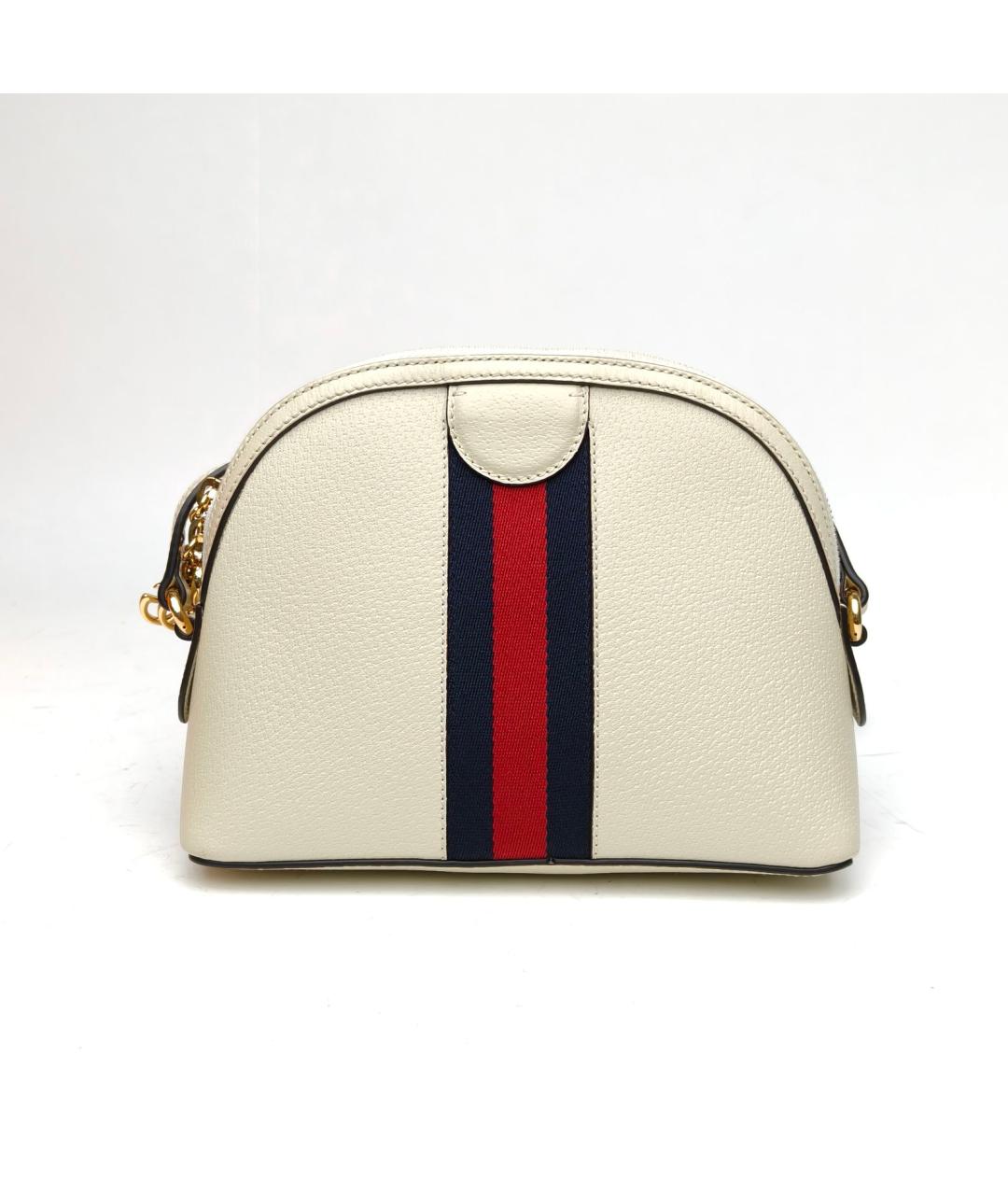 GUCCI Белая кожаная сумка через плечо, фото 4