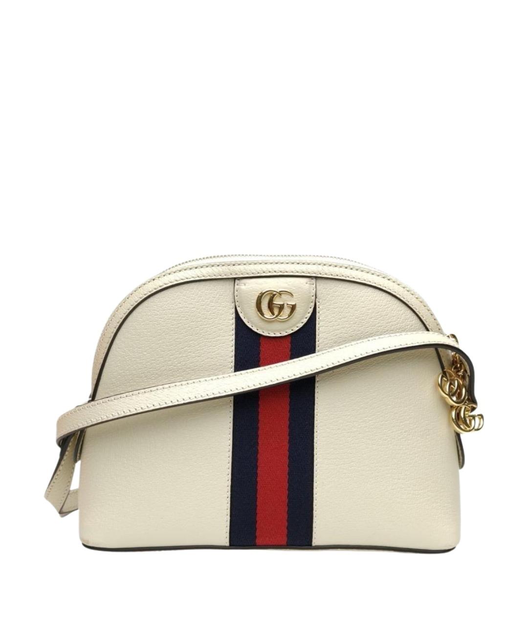 GUCCI Белая кожаная сумка через плечо, фото 1