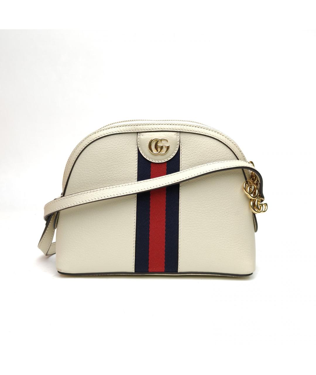 GUCCI Белая кожаная сумка через плечо, фото 2