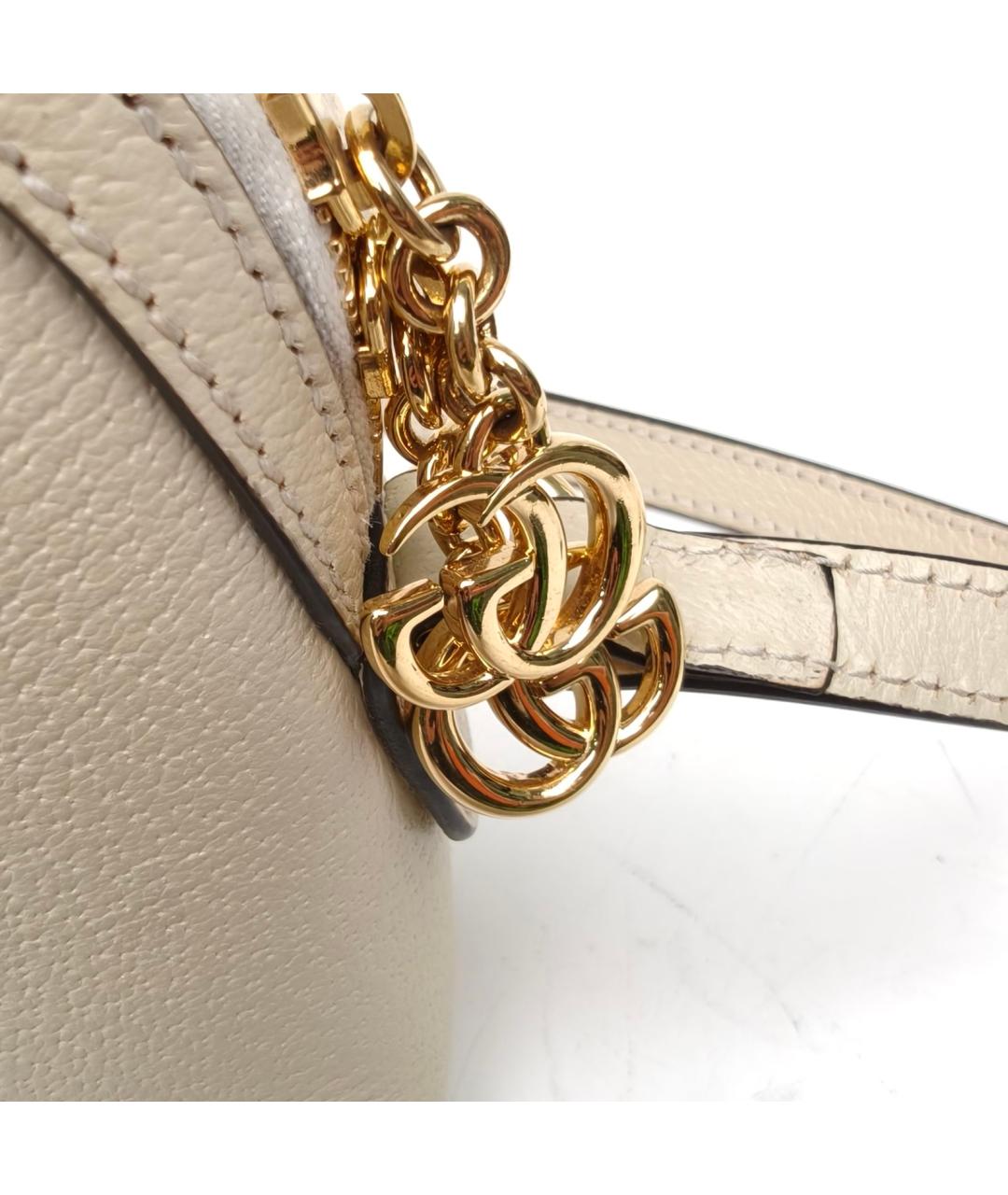 GUCCI Белая кожаная сумка через плечо, фото 8