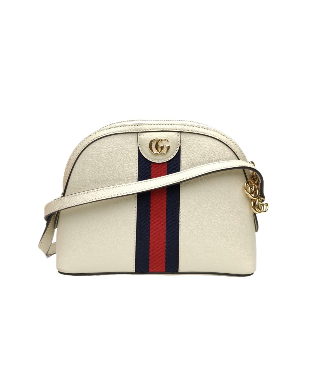 GUCCI Белая кожаная сумка через плечо, фото 10