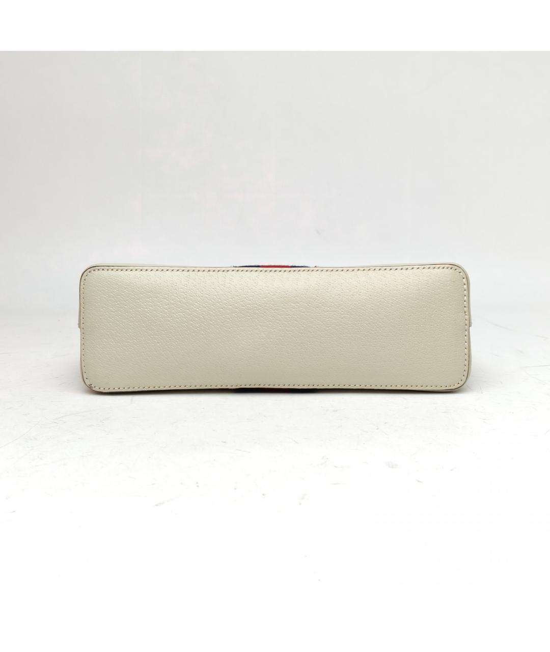 GUCCI Белая кожаная сумка через плечо, фото 6