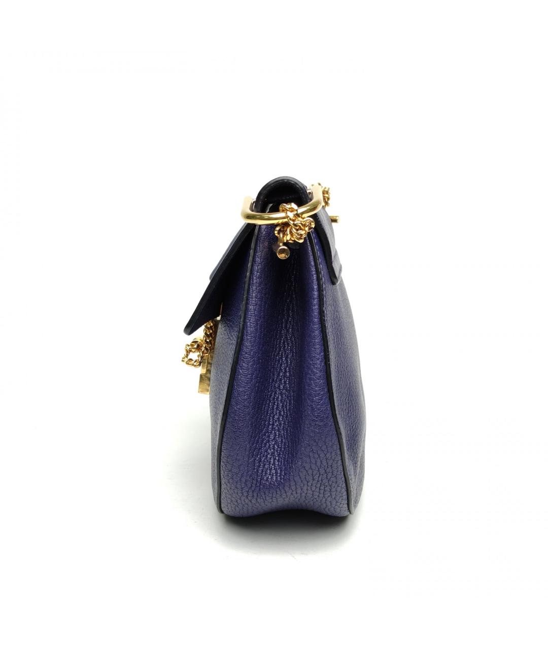 CHLOE Синяя кожаная сумка через плечо, фото 3